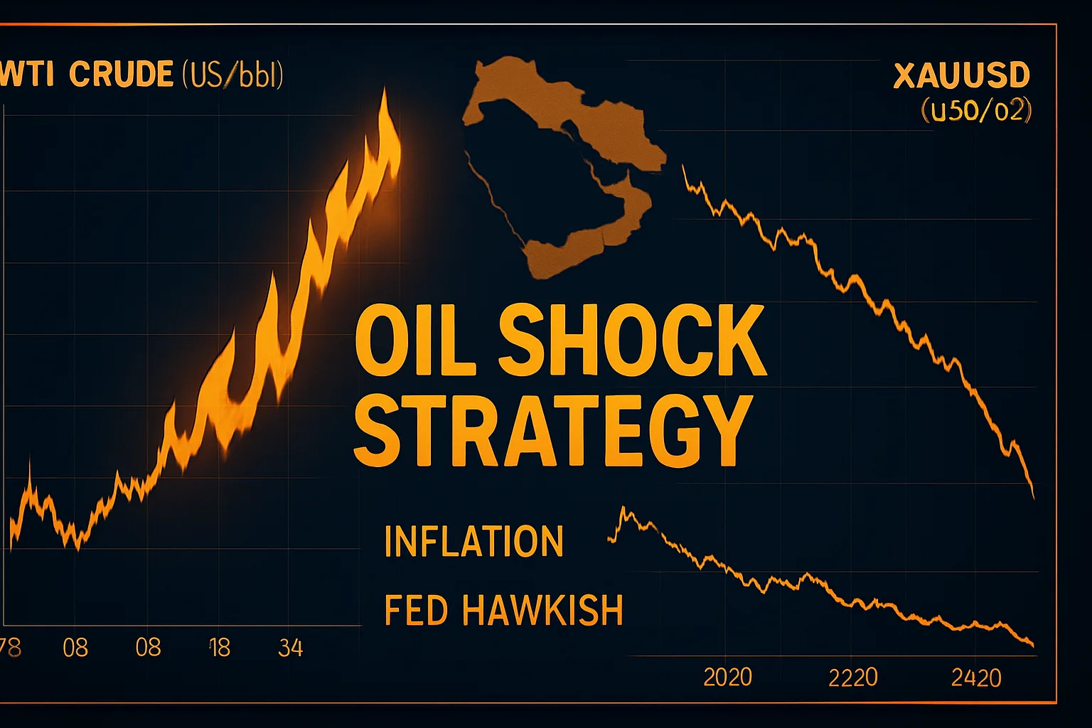 Comment trader l'or pendant un choc pétrolier